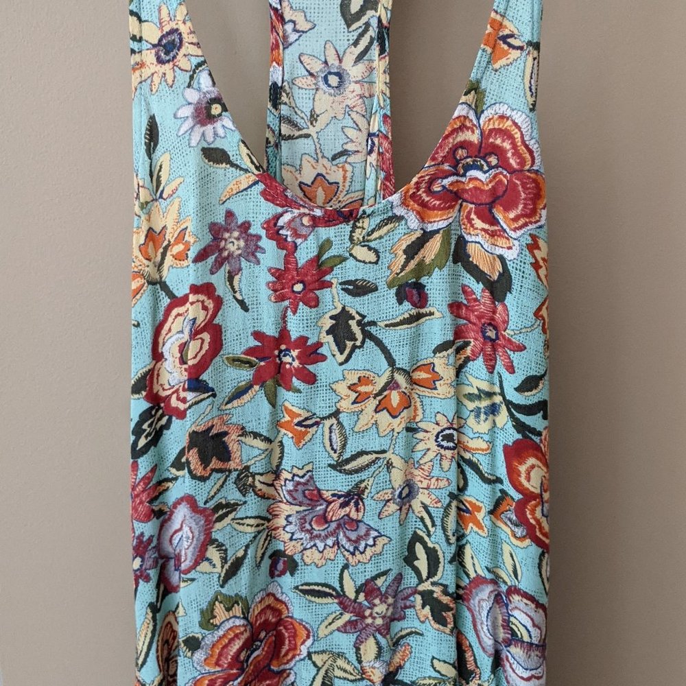 Floral racerback tank top